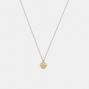 Coach 14 K Gold Heart Pendant Necklace ゴールド | COH866120