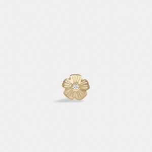 Coach 14 K Gold Tea Rose Single Stud Earring ゴールド | COH866101