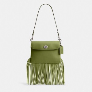 Coach 1964 Fringe Bag シルバー ライト緑 | COH864918