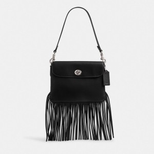 Coach 1964 Fringe Bag シルバー 黒 | COH865281