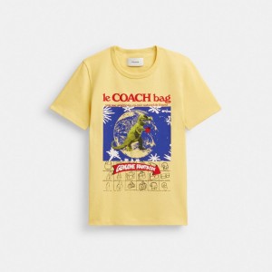 Coach 90's T Shirt In Organic Cotton 黄色 | COH866014