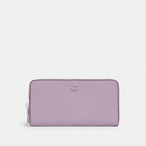 Coach Accordion Wallet With Signature Canvas Interior 紫 | COH866734