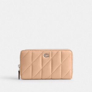 Coach Accordion Zip Wallet With Pillow Quilting シルバー | COH865519