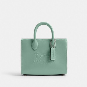 Coach Ace Tote Bag 17 シルバー ターコイズ | COH865278