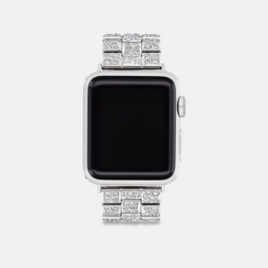 Coach Apple Watch® Strap, 38 Mm, 40 Mm And 41 Mm シルバー | COH866236