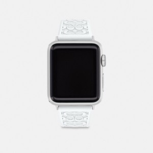 Coach Apple Watch® Strap, 38 Mm, 40 Mm And 41 Mm 白 | COH866237
