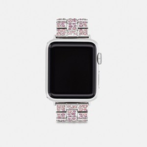 Coach Apple Watch® Strap, 38 Mm, 40 Mm And 41 Mm ピンク | COH866268