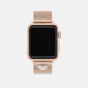 Coach Apple Watch® Strap, 38 Mm, 40 Mm And 41 Mm ピンク ゴールド | COH866286