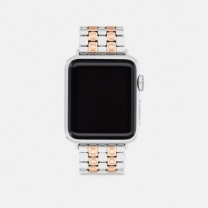 Coach Apple Watch® Strap, 38 Mm, 40 Mm And 41 Mm ゴールド シルバー | COH866288