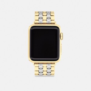 Coach Apple Watch® Strap, 38 Mm, 40 Mm And 41 Mm ゴールド シルバー | COH866289