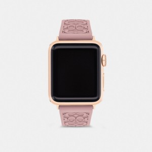Coach Apple Watch® Strap, 38 Mm And 40 Mm ピンク | COH866270