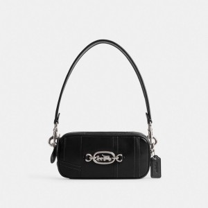Coach Avery Shoulder Bag In Patchwork シルバー 黒 | COH865371