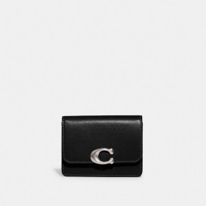 Coach Bandit Card Case シルバー 黒 | COH865587