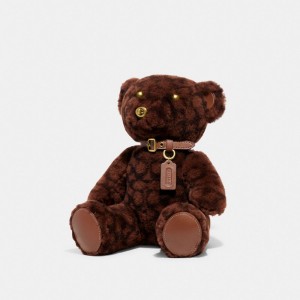 Coach Bear Collectible In Signature Shearling チョコレート ブラウン | COH866445