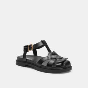 Coach Bella Fisherman Sandal 黒 | COH865900