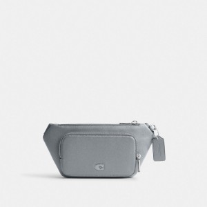 Coach Belt Bag With Signature Canvas Interior Detail グレー 青 | COH866546