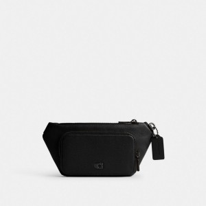 Coach Belt Bag With Signature Canvas Interior Detail 黒 | COH866683