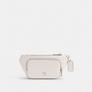 Coach Belt Bag With Signature Canvas Interior Detail 白 | COH865290