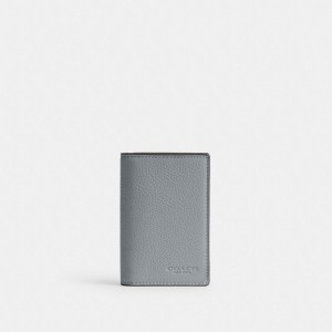 Coach Bifold Card Case グレー 青 | COH866762
