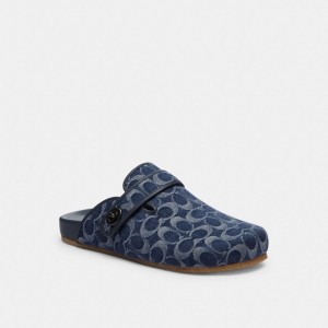 Coach Blake Clog In Signature Denim 青 | COH866844