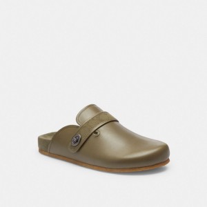 Coach Blake Clog With Signature Canvas Jacquard 緑 | COH866845