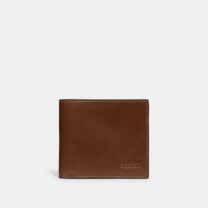 Coach Boxed Double Billfold Wallet チョコレート | COH866698