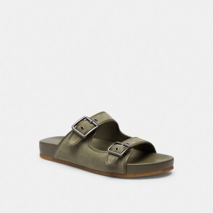 Coach Buckle Strap Sandal 緑 | COH866849