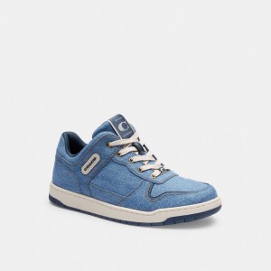 Coach C201 Low Top Sneaker インディゴブルー 青 | COH865843