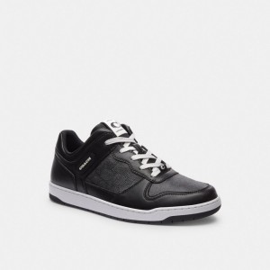Coach C201 Sneaker In Signature Canvas 黒 | COH866804