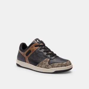 Coach C201 Sneaker In Signature 黒 | COH866805