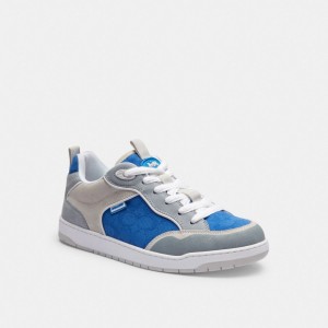 Coach C203 Sneaker In Signature Canvas 青 | COH866802