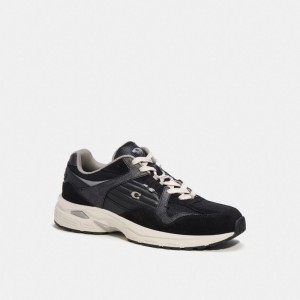 Coach C301 Sneaker With Signature Canvas グレー 黒 | COH866781