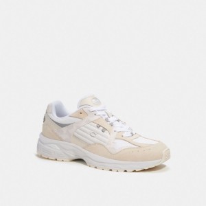 Coach C301 Sneaker With Signature Canvas 白 | COH866792