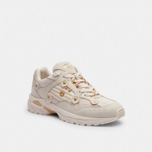 Coach C301 Sneaker With Tea Rose 白 | COH865810