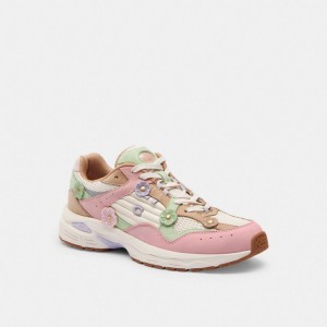 Coach C301 Sneaker With Tea Rose ピンク カラー | COH865837