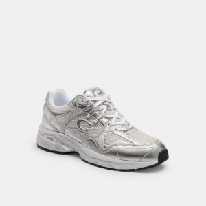 Coach C301 Sneaker メタリック 白 | COH865839