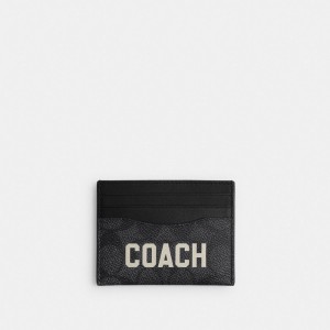 Coach Card Case In Signature Canvas With Graphic グレー カラー | COH866771