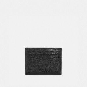 Coach Card Case With Signature Canvas Interior 黒 カーキ | COH865695