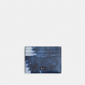 Coach Card Case With Tie Dye Print ネイビー カラー | COH866774