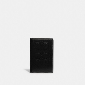 Coach Card Wallet In Signature Leather 黒 | COH865688