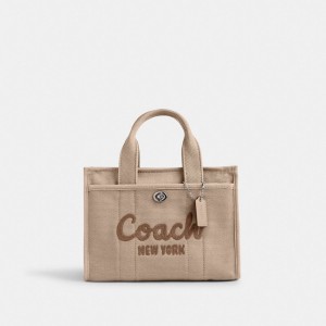 Coach Cargo Tote Bag 26 シルバー 暗ベージュ | COH865049