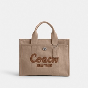 Coach Cargo Tote シルバー 暗ベージュ | COH865055