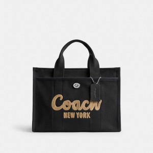 Coach Cargo Tote シルバー 黒 | COH865104