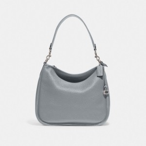 Coach Cary Shoulder Bag シルバー グレー 青 | COH864733