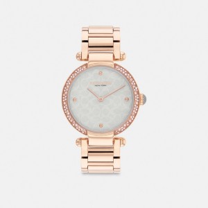 Coach Cary Watch, 34 Mm ピンク ゴールド ライト青 | COH866278