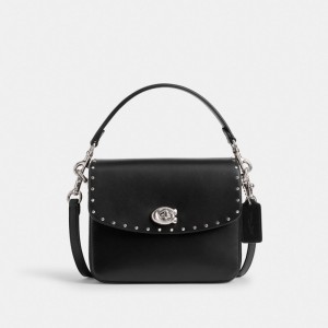 Coach Cassie Crossbody Bag 19 With Rivets シルバー 黒 | COH865388