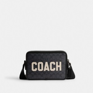 Coach Charter Crossbody Bag 24 In Signature Canvas With Graphic グレー カラー | COH866606