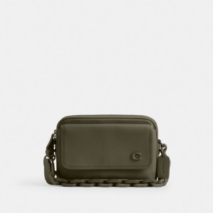Coach Charter Flap Crossbody 24 緑 | COH866614