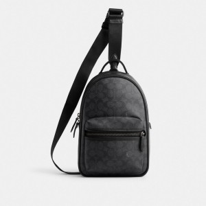 Coach Charter Pack In Signature Canvas グレー | COH866512