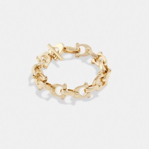 Coach Chunky Signature Chain Link Bracelet ゴールド | COH866151